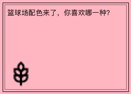 篮球场配色来了，你喜欢哪一种？